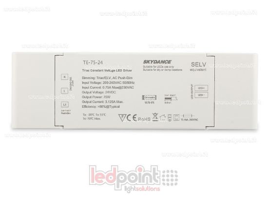Picture of Power supply 75W 24V CV Triac AC Push-Dim SkyDance