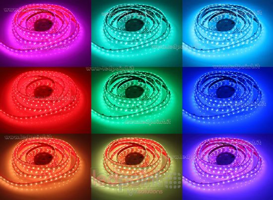 Bild von LED-Streifen 5m RGB 3838 70led/m 24V 13,3W/m PCB 8mm, IP65 dicker Syliconrohr