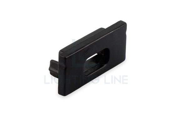 Bild von Schwarz Endkappe mit Loch für Versorgungskabel für Aluminiumprofil SL08-03