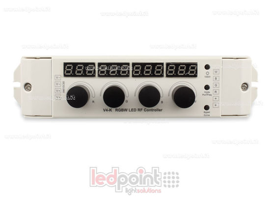 Picture of RGBW controller with 4 control knobs 12/24V, 4ch*4A, RF 2.4G
