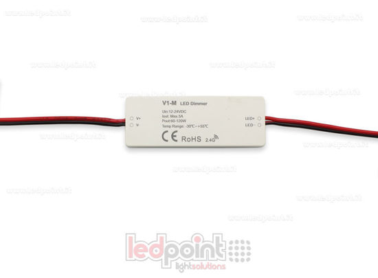 Immagine di Ricevitore dimmer mini monocromatico 12/24V, 1ch 5A/CH