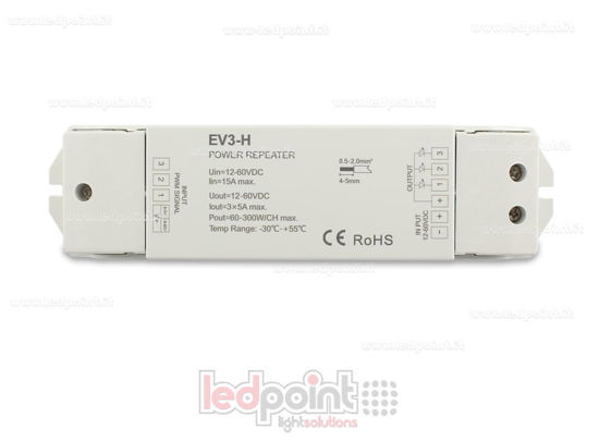 Picture of RGB signal amplifier 12-60V 15A (3 channels with 5A)