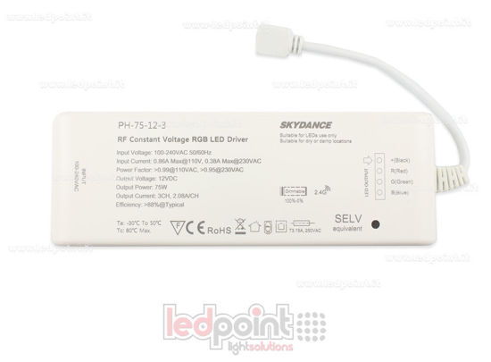 Immagine di Alimentatore 75W 12V, 3 canali, RF Wireless SkyDance