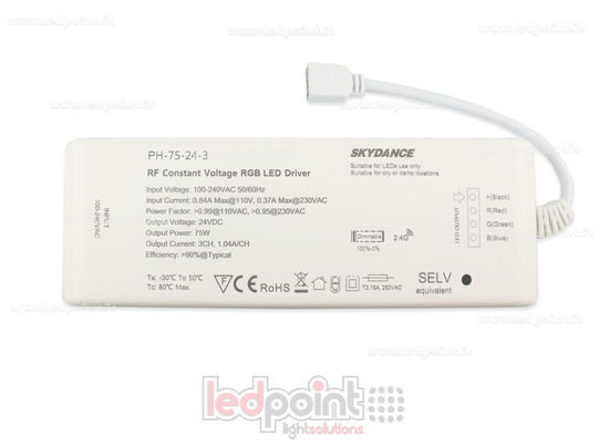 Immagine di Alimentatore 75W 24V, 3 canali, RF Wireless SkyDance