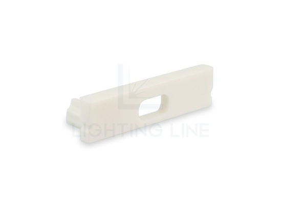 Picture of White cap with hole for power cable for SL07-05 aluminium profile