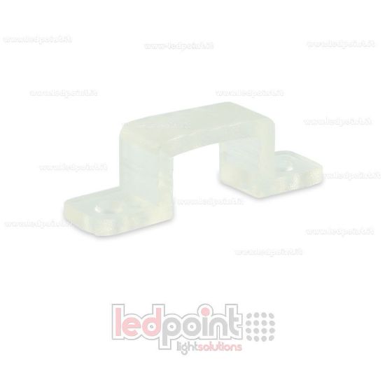 Immagine di Graffa di montaggio in silicone per striscia led IP6x 12x4mm