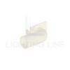 Immagine di Tappino sinistro bianco con tubo 32mm per profilo CC01-06-G3