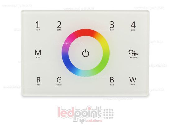 Bild von RGBW Weiß Masterfernbedienung für Wand 4 Zonen RF2.4G + DMX512 120*80 pro Karton 503