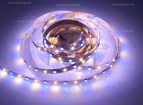 Bild von LED-Streifen 5m RGB 5050 + warm-weiß 3000K 3step 2835 56LEDs/m Honglitronic 24V 11,5W/m