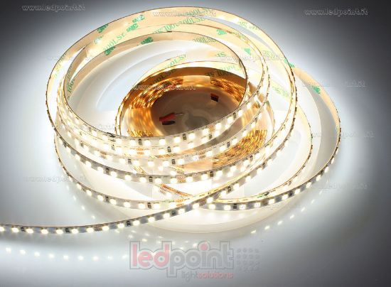 Immagine di Striscia led 5m bianco 4000K 3step 2835 140led/m Honglitronic 24V 11W/m, PCB 6mm