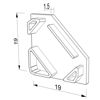 Bild von Graue Endkappe für leeres Aluminiumwinkelprofil AN01-03