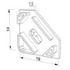 Picture of Cap for angular (empty) aluminium profile AN01-03 with hole for power cable