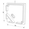 Picture of L shape grey end cap with hole for AN04-09 and AN05-09 corner profile