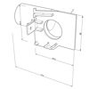 Bild von Rechte weiße Endkappe mit 32mm Rohr für CC01-06-G3 Profil