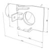 Immagine di Tappino sinistro bianco con tubo 32mm per profilo CC01-06-G3