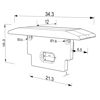 Picture of Grey plastic end cap with hole for profile RE08-13