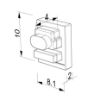 Immagine di Tappino in silicone grigio per profilo in alluminio SL03-02 e RE09-02