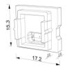 Bild von Schwarz Endkappe mit Loch für Versorgungskabel für SL05-03 Aluminiumprofil