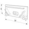 Bild von Weiß Endkappe mit Loch für Versorgungskabel für Aluminiumprofil SL06-05