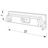 Picture of White cap with hole for power cable for SL07-05 aluminium profile