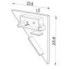 Bild von Graue Endkäppchen seite Links für Wandaluminiumprofil WL02-03