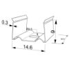 Picture of Metal mounting clip for aluminum profile SL12-16