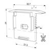 Picture of Grey plastic end cap with hole for profile RE06-01