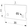 Bild von Edelstahlkappe für Bodeneinbauprofil FL01-21