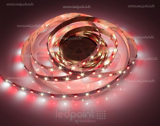 Bild von LED-Streifen 5m RGB 5050 + weiß 4000K 3step 2835 56LEDs/m Honglitronic 24V 11,5W/m