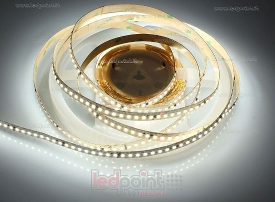 Immagine di Striscia led 5m bianco 4000K 3step 2835 Honglitronic 160led/m 24V 24W/m controllo in corrente