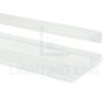 Immagine di Profilo in alluminio verniciato bianco per rivestimento in ceramica 8mm, 3 metri