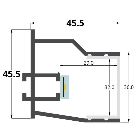 Bild von PVC Profil für Zement, 3 meter