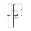 Immagine di Profilo in alluminio verniciato bianco per rivestimento in ceramica 8mm, 3 metri