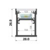 Immagine di Profilo da incasso calpestabile per pavimento 20x26mm, 2 metri