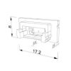Bild von Schwarz Endkappe mit Loch für Versorgungskabel für Aluminiumprofil SL08-03