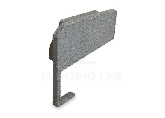 Bild von Linke graue Endkappe für Aluminiumprofil für SH01-03-Regale