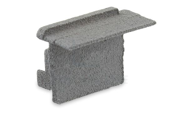 Immagine di Tappino grigio sinistro per profilo in alluminio da incasso RE12-16
