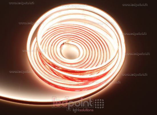 Bild von LED-Streifen COB 5m warm-weiß 3000K CRI Ra>90 320led/m 24V 9,6W/m, IP65 dicker Syliconrohr