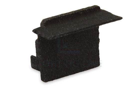 Bild von Schwarze Endkappe seite Rechts für RE12-16 Aluminiumeinbauprofil