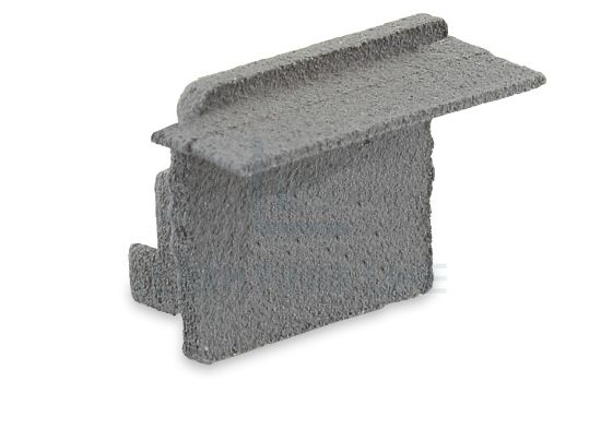 Bild von Graue Endkappe seite Rechts für RE12-16 Aluminiumeinbauprofil