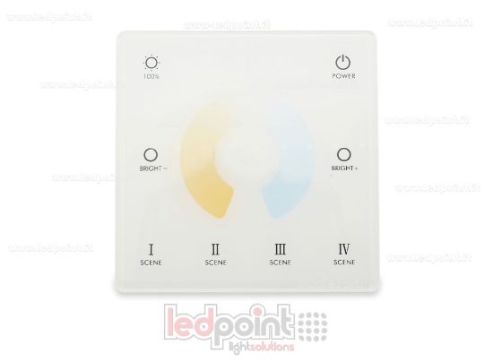 Bild von Slim CCT Wandfernbedienung, batteriebetrieben, weiß, RF2.4G Einzelzone