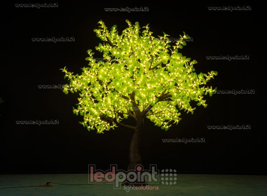 Bild von Pappeln, 2,8m hohe 1632LEDs grüne Blätter und warmweißes Licht, 98W mit versteckter Kabeln