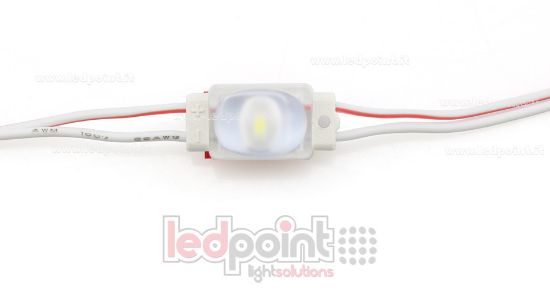 Bild von Mini-LED-Modul 2835, 0,36W 12V, kaltweiß 6000-7000K, IP65 mit 168°*147° Linse