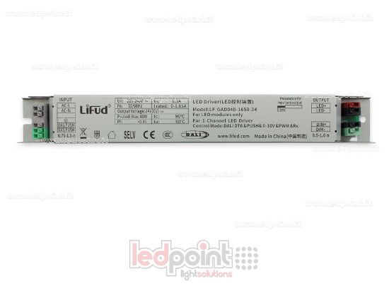 Immagine di Alimentatore 40W 24V 5in1 DALI + Push Dim + PWM + 0-10V + Rx LiFud