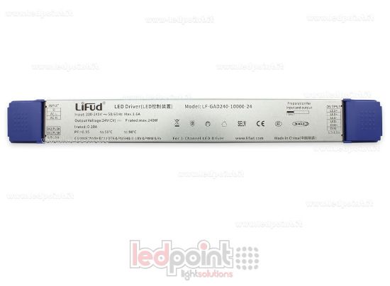 Immagine di Alimentatore 240W 24V 5in1 DALI + Push Dim + PWM + 0-10V + Rx LiFud