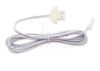 Bild von Weiße abgerundete Endkappe mit Kabel und Stecker für einbauprofile Aluminiumprofil RE01-03