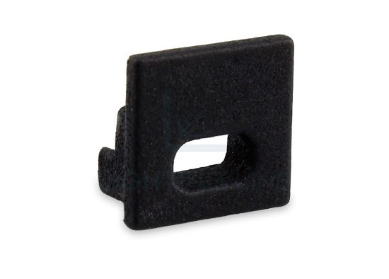 Immagine di Tappino in plastica nero con foro per profilo SL14-16