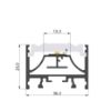 Picture of 36x26mm aluminium profile