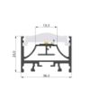 Picture of 36x26mm aluminium profile