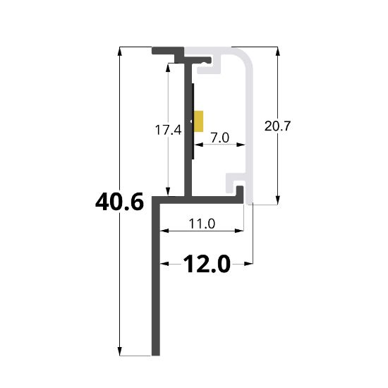 Profilo Di Giunzione Per Rivestimento Murale In Alluminio| Asta Da 270 Cm - Foto 4